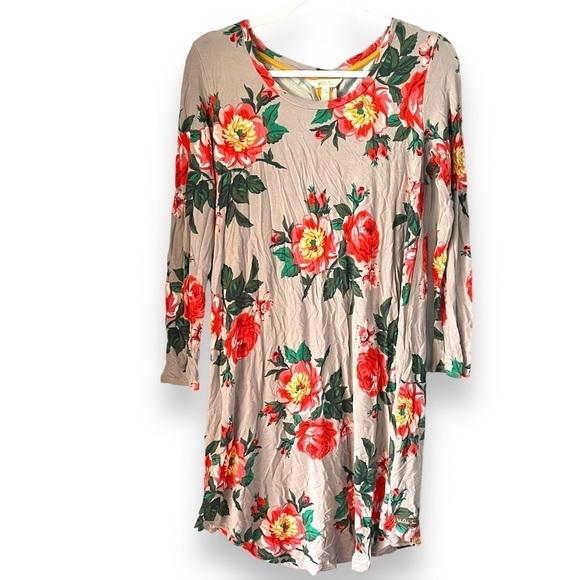 Matilda Jane Size Small Gray Floral Say I’m a Dreamer Shift Dress - Picture 1 of 6